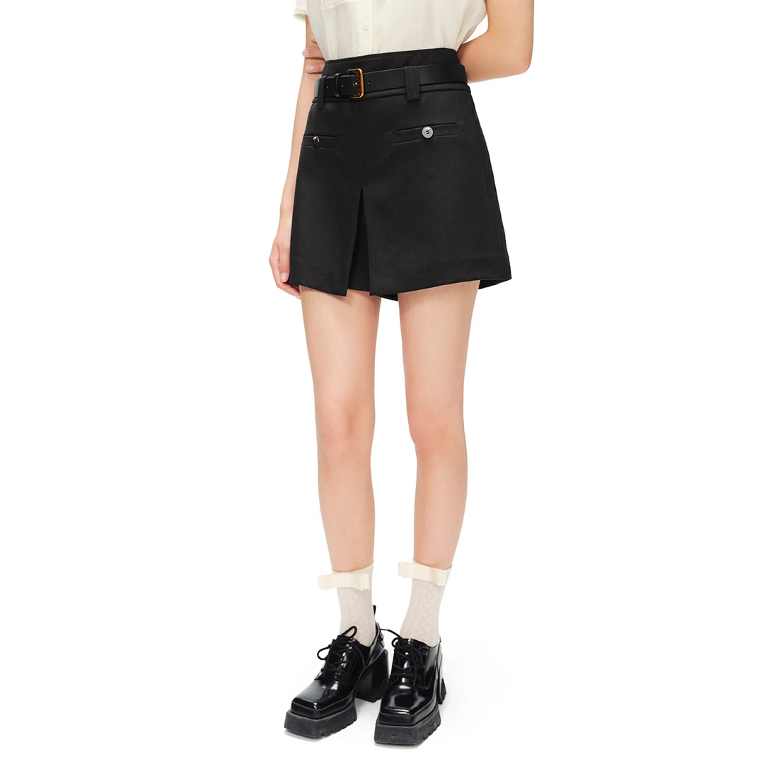 salt.p可颜经典舒适时尚显瘦休闲百搭潮流弹力西装短裤AC34220220