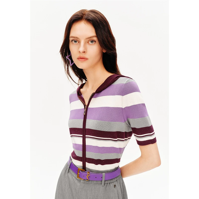 PSALTER诗篇休闲时尚小众复古经典新运动条纹毛针织衫6C34306030