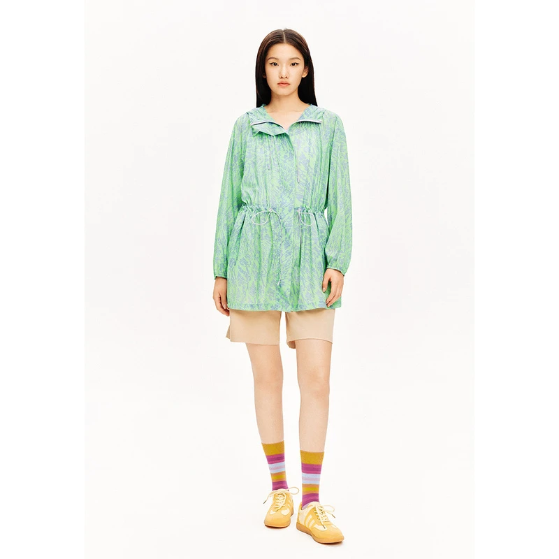 诗篇新款休闲收腰显瘦长款防晒外套6C64310293