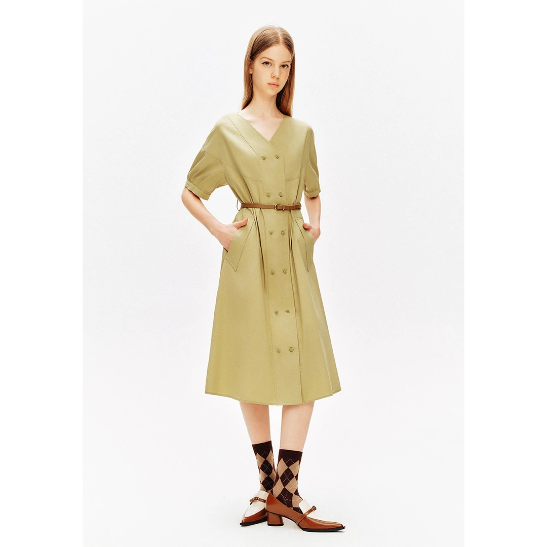 诗篇美拉德休闲风连衣裙6C64205150