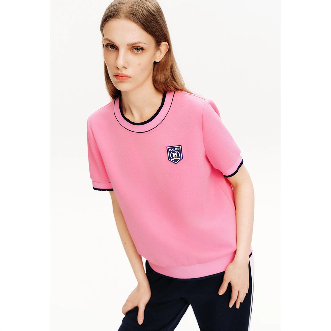 诗篇时尚百搭新款潮流拼接新休闲款简约套头上衣6C64270053