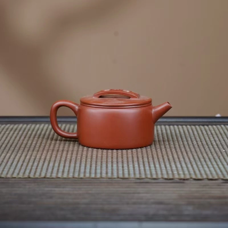 PS朱泥【小汉瓦】宜兴黄龙山原矿手工紫砂壶