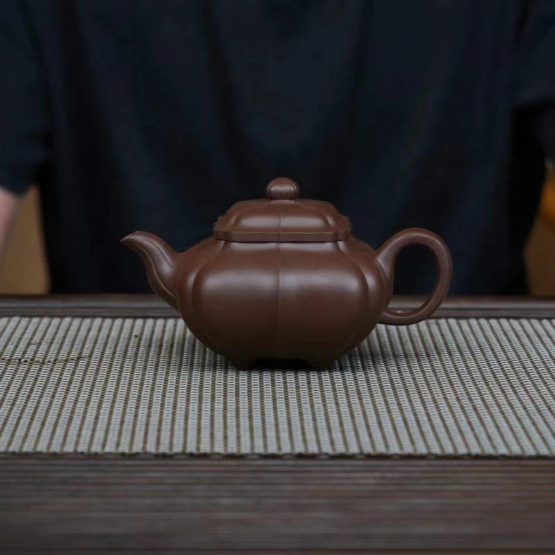 RSG底槽青【筋纹传炉】宜兴黄龙山原矿手工紫砂壶