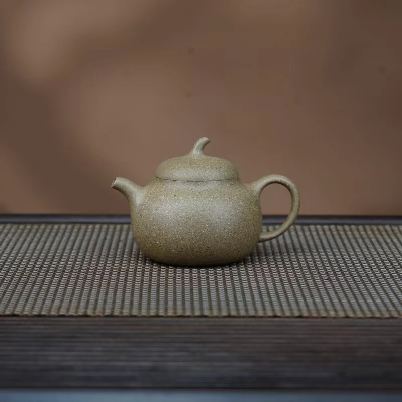 XJ 青段【茄瓜180CC】宜兴黄龙山原矿手工紫砂壶