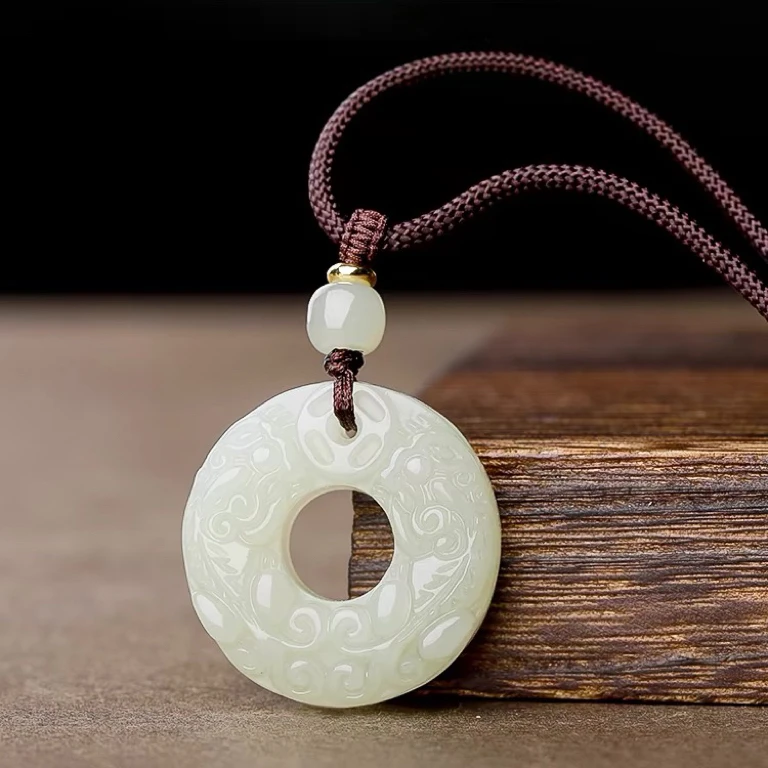 天然和田玉平安扣招财貔貅吊坠男女本命年护身符双面皮休玉石项坠