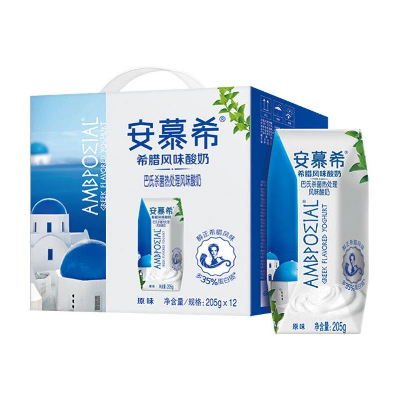 11月产伊利安慕希希腊风味酸奶原味205g*12盒原箱发