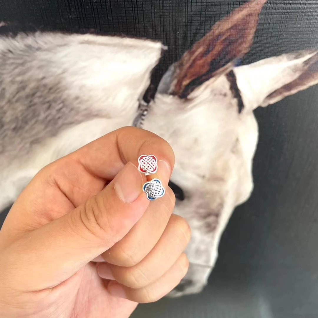 足银耳饰 吉祥街耳钉足银999