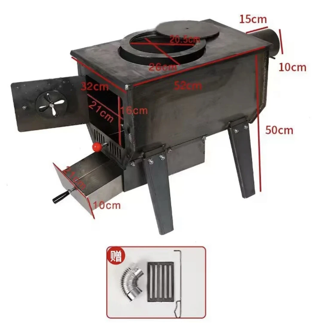 方1号通炕烧柴烧煤取暖做饭室内无烟炉具