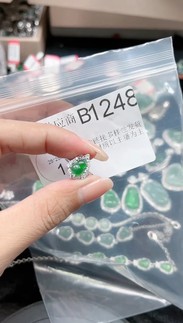 【闪购商品】翡翠颈饰未镶嵌赠皮绳1248