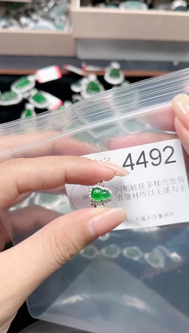 【闪购商品】翡翠颈饰未镶嵌赠皮绳4492