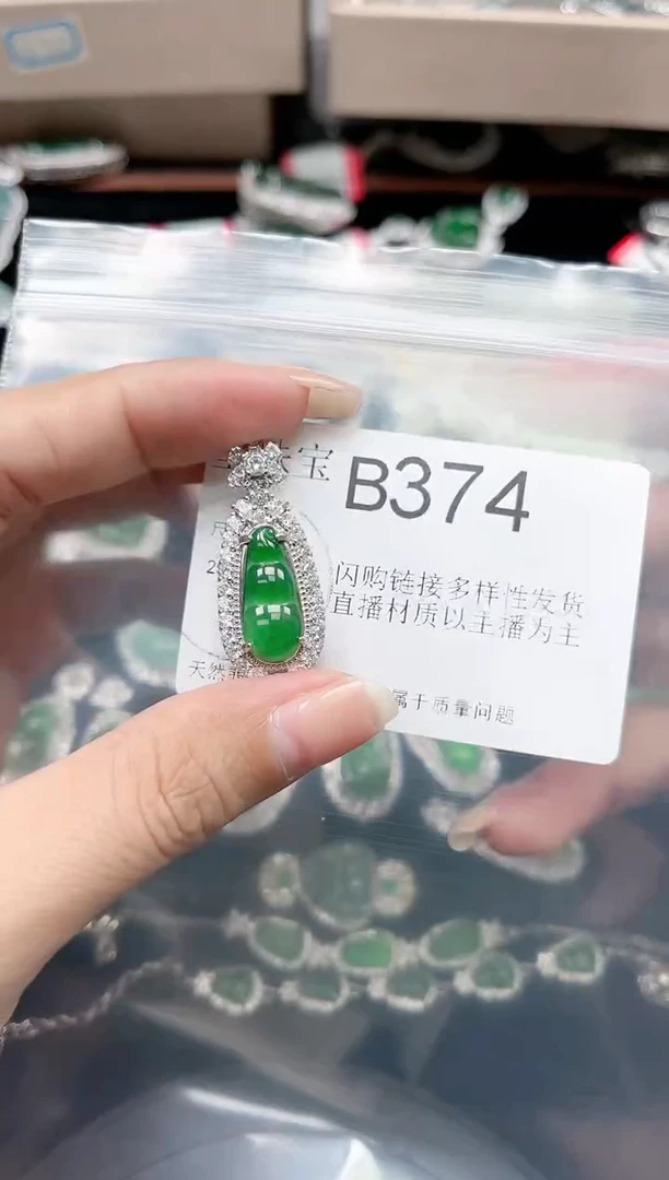 【闪购商品】翡翠颈饰未镶嵌赠皮绳374