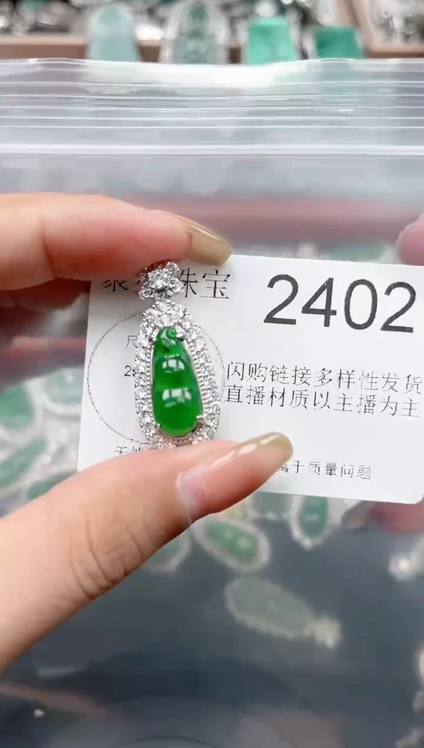 【闪购商品】翡翠颈饰未镶嵌【赠皮绳】2402