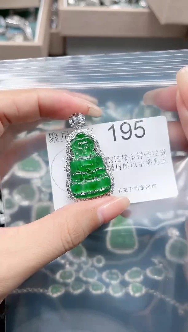 【闪购商品】翡翠颈饰未镶嵌赠皮绳195