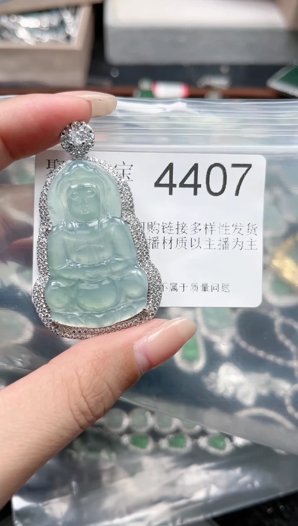 【闪购商品】翡翠颈饰未镶嵌赠皮绳4407