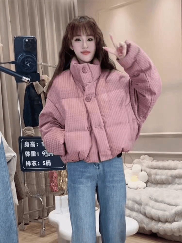羽绒服2024新款女冬季加厚面包服上衣时尚百搭宽松保暖白鸭绒外套