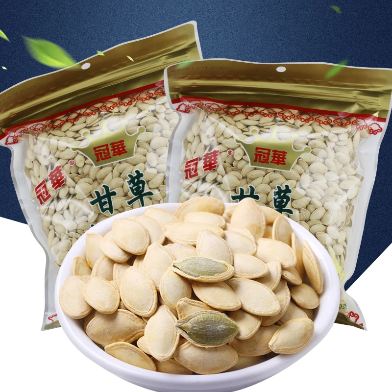 冠华甘草南瓜子五百克新货白瓜子年货炒货新年馈赠亲友手信礼品