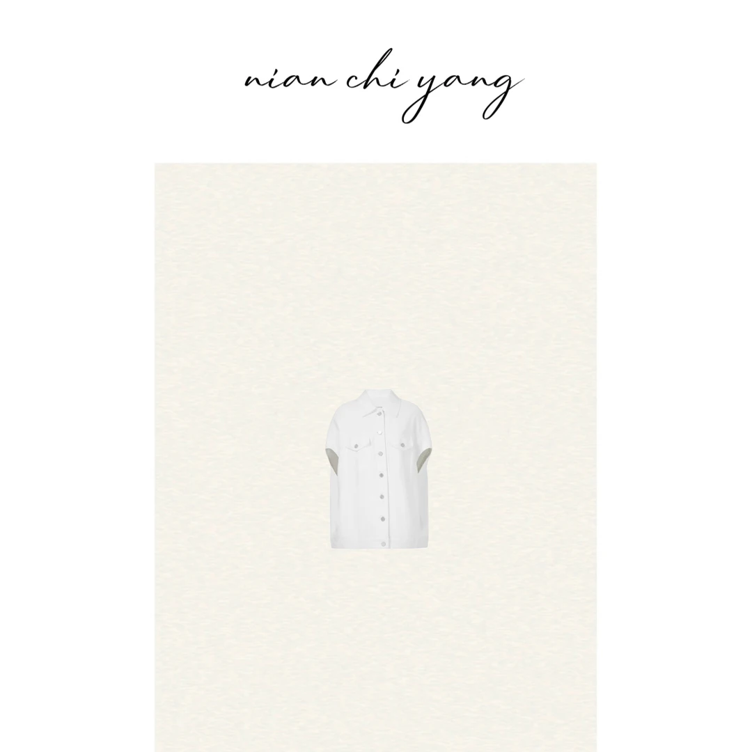 百搭宽松立肩牛仔马甲AA82