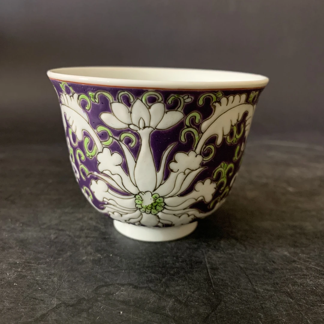 z25619花卉陶瓷茶杯