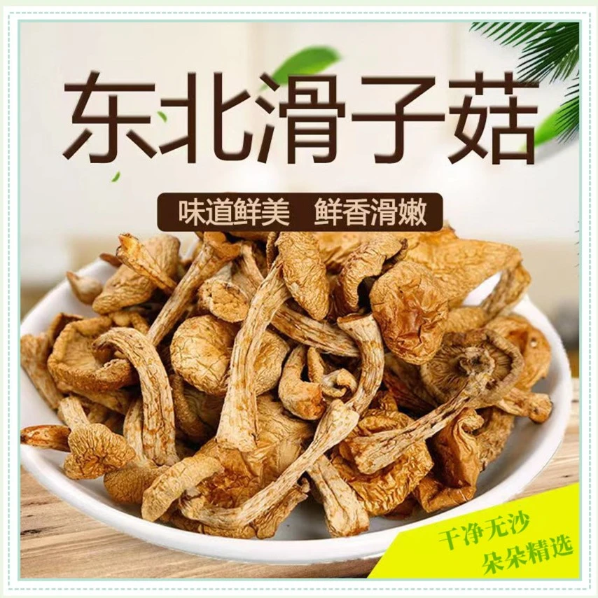 东北干货 新鲜 干净 干滑子菇黄蘑500克/袋