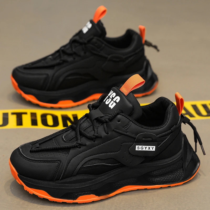 春夏男士休闲鞋潮流百搭厚底增高防滑透气休闲鞋