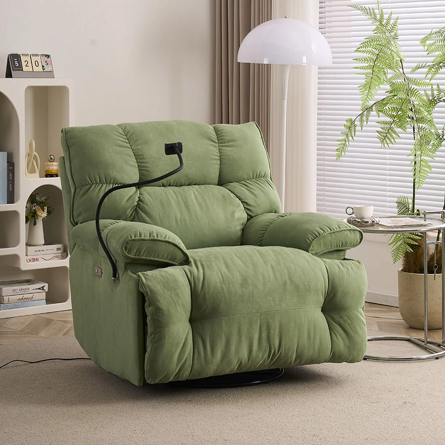 轻奢现代头等太空沙发椅单人客厅卧室懒人可躺睡电动功能旋转摇椅