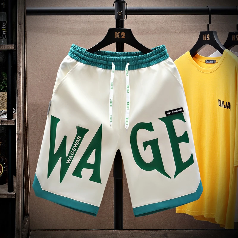 男士短裤夏季薄款休闲运动五分裤男装韩版潮流宽松透气中裤沙滩裤