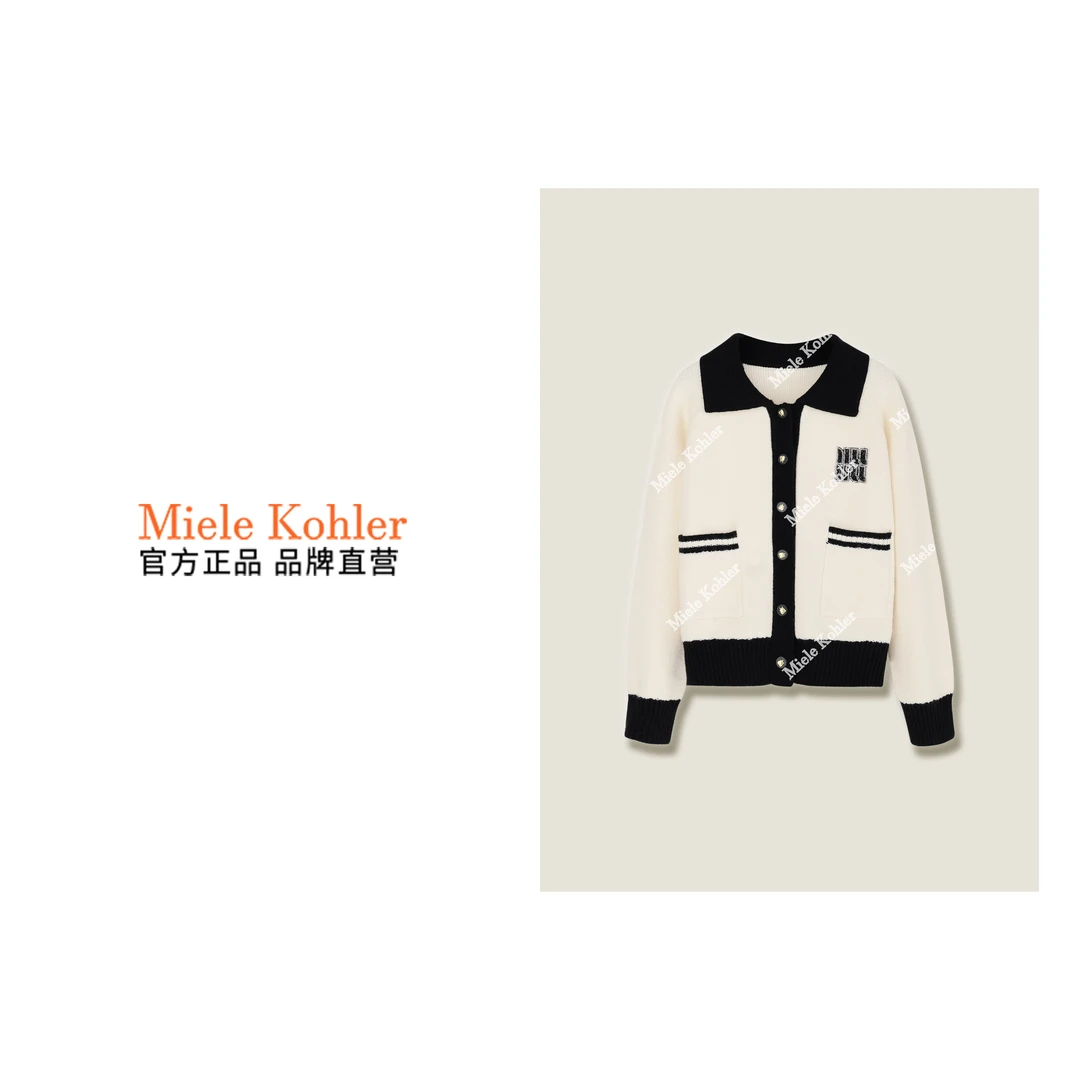 秋冬圆领时尚拼色长袖上衣外套MKOJB2157【澳门小源同款】