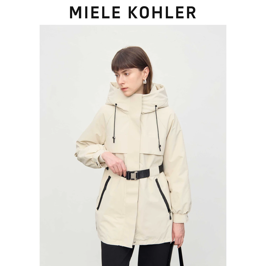 MieleKohler新款外套收腰显瘦轻暖感连帽羽绒服MKODS8690
