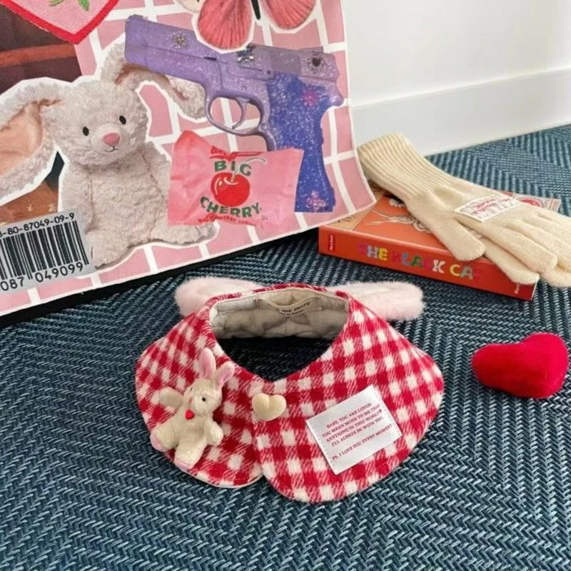 宠物猫咪狗狗可爱兔耳朵斗篷中小型犬口水巾围兜宠物专用