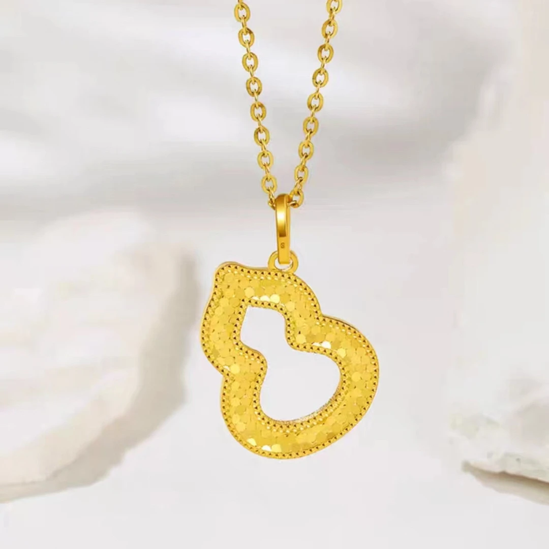 XL3367 精工版龙鳞镂空葫芦项链