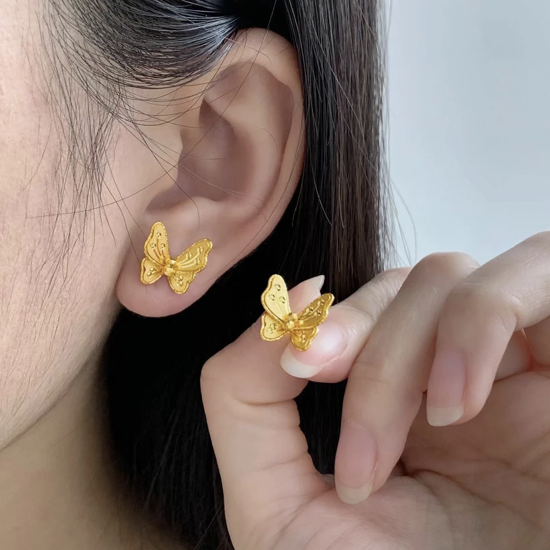 ES5050 花月佳期立体蝴蝶耳钉 超仙女款首饰