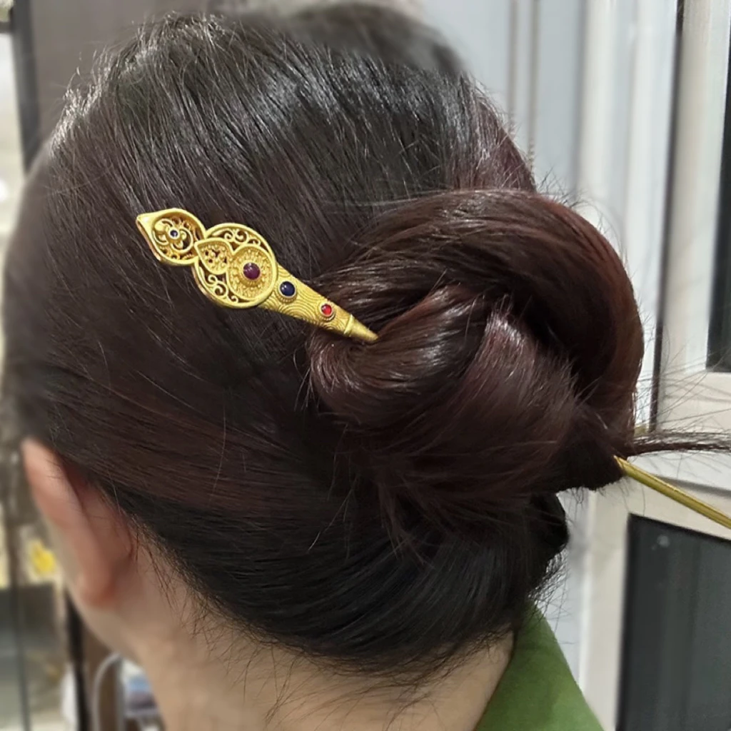 FS7006 镶嵌葫芦发簪 古风旗袍装饰盘发簪子古典女饰品