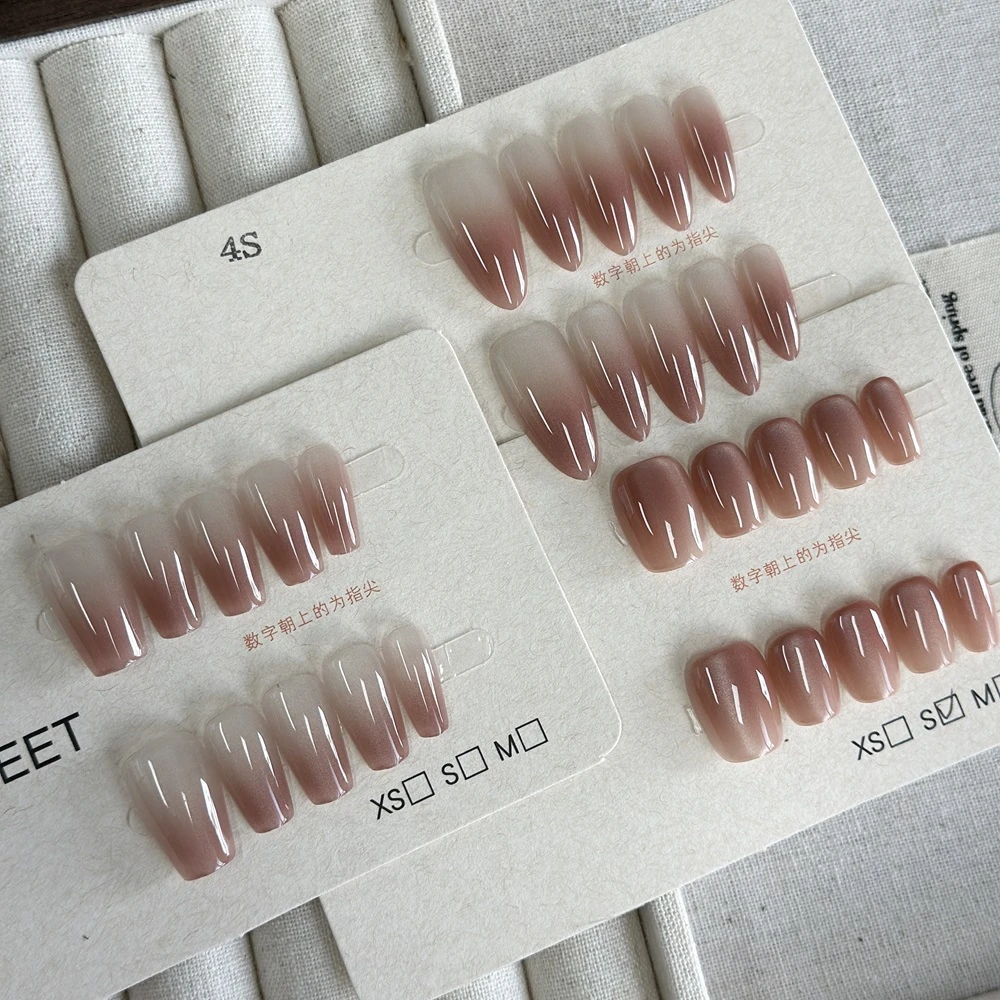 【VeryMeet-穿戴甲】纯手工猫眼渐变单色纯色简约款轻奢美甲贴片G09