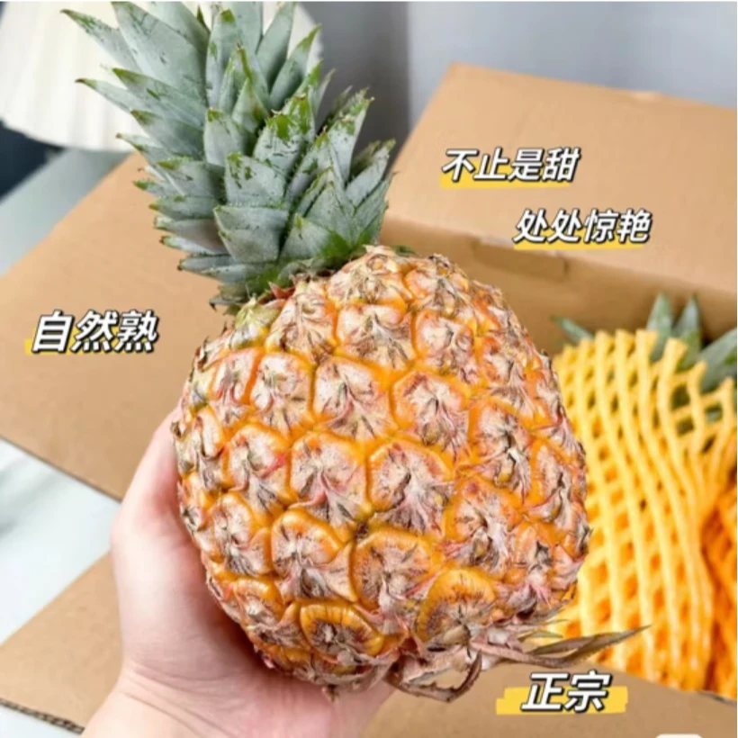 【树上熟】海南正宗芒果凤梨3-5斤装纯甜无酸多汁风味浓郁
