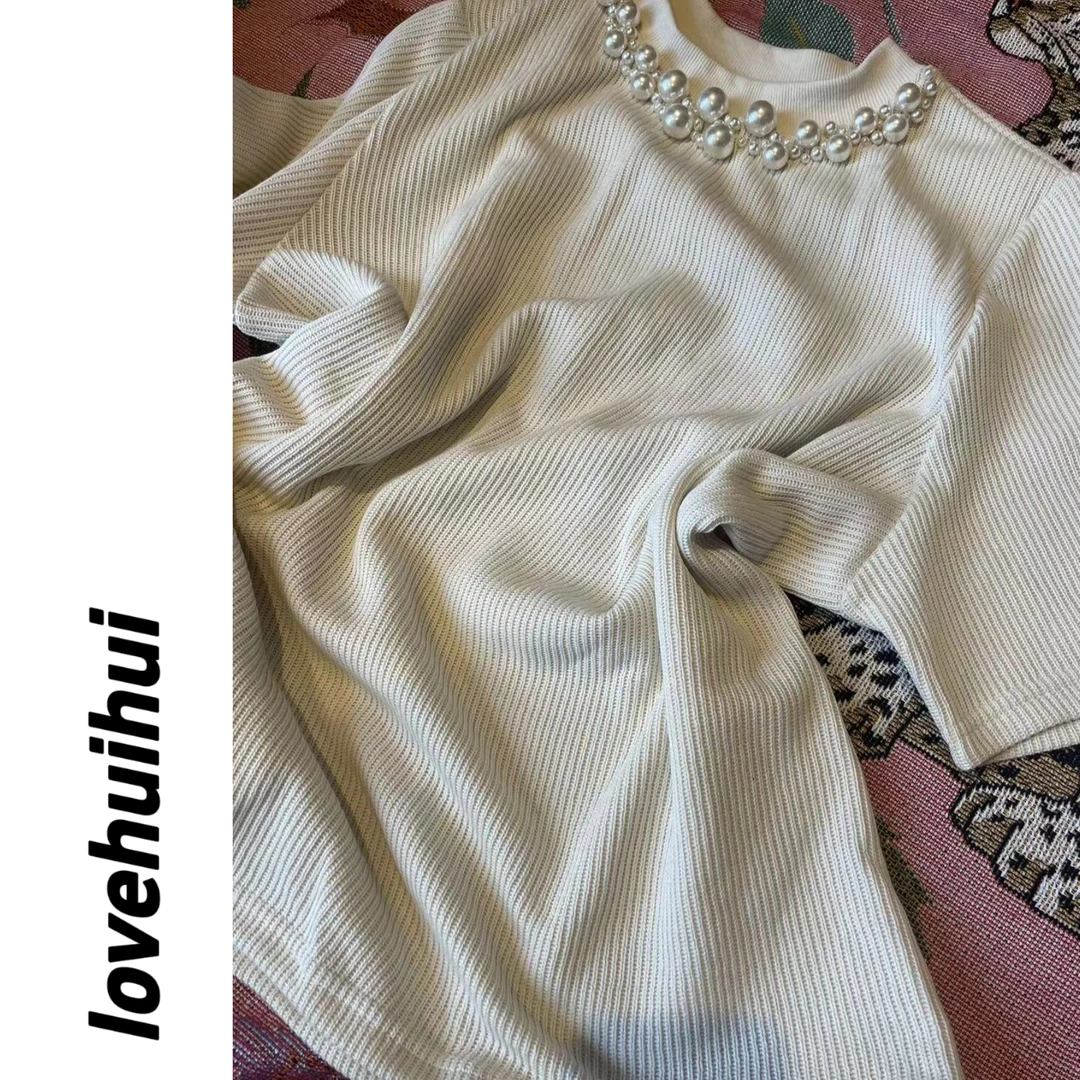 lovehuihui《高级调性》领口重工针织上衣