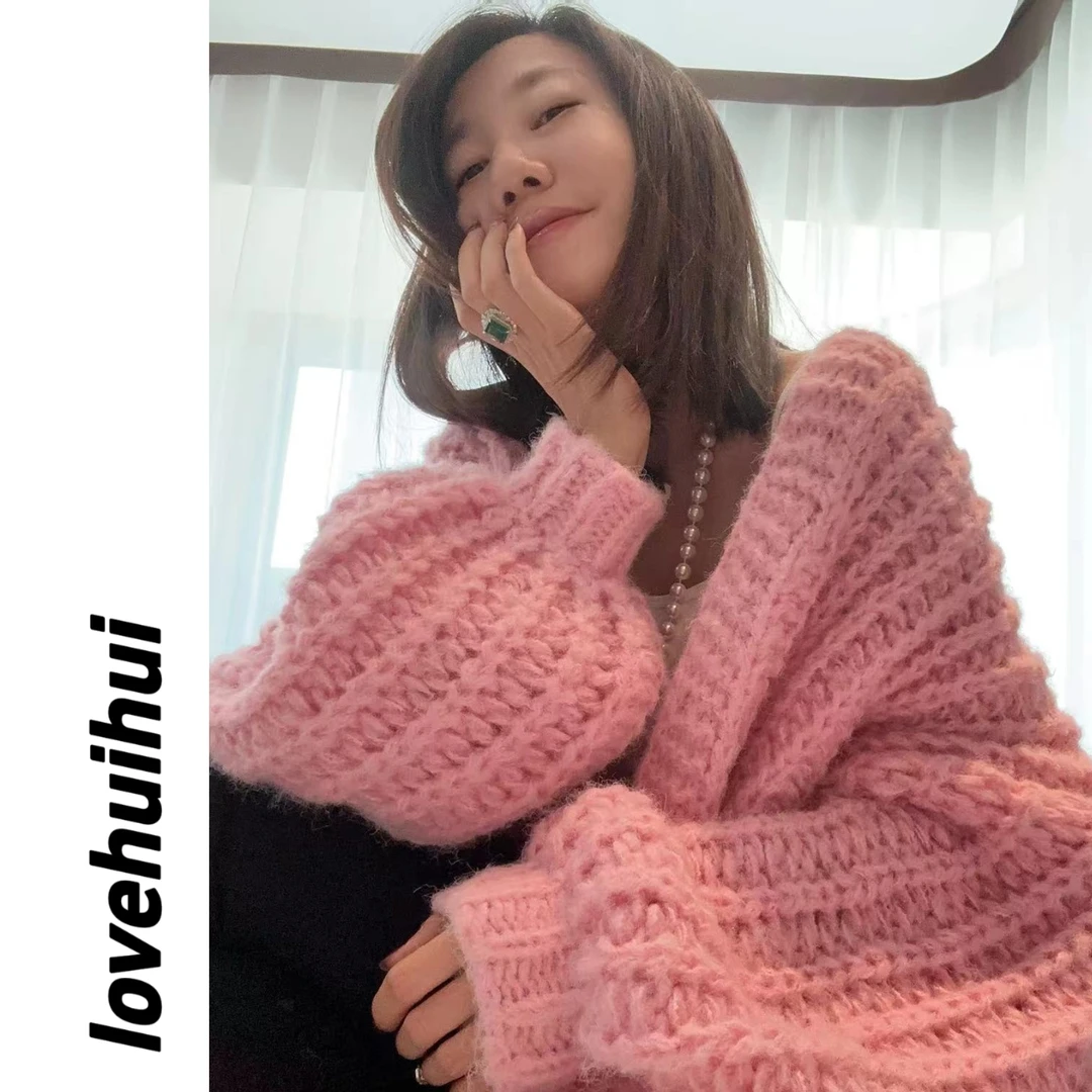 lovehuihui 《粉色浪漫主义》调配的甜美极致勾勒的浪漫毛衣外套