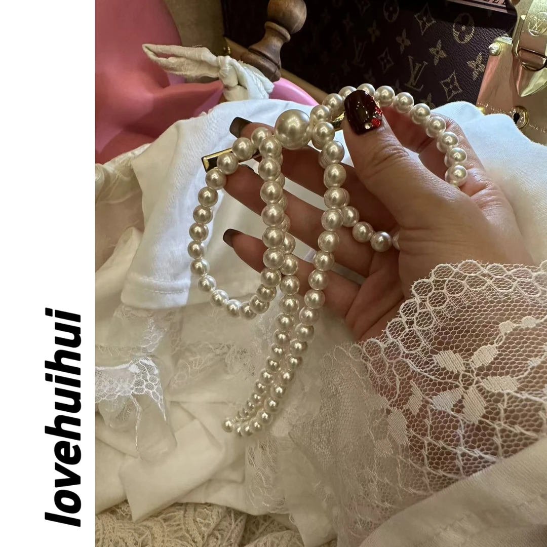 lovehuihui《白色梦屿•微瑕》韩国超美蝴蝶结发夹
