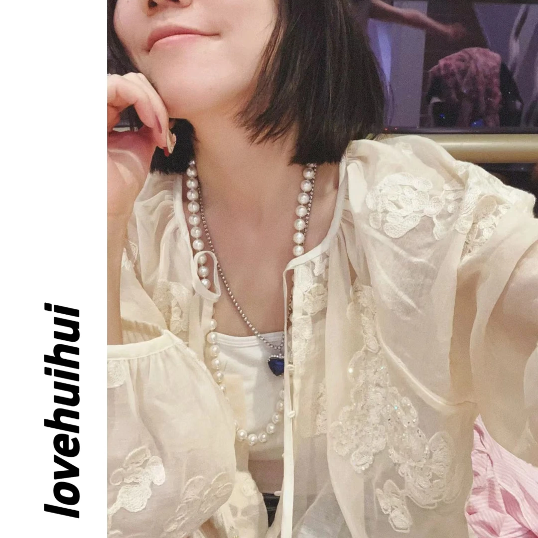 lovehuihui|《爱与玫瑰》重工钉珠上衣