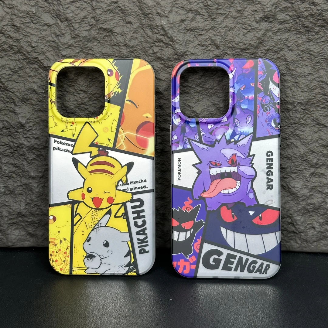 宝可梦皮卡丘苹果15/14/12/iPhone13ProMax新搞怪耿鬼14pro手机壳