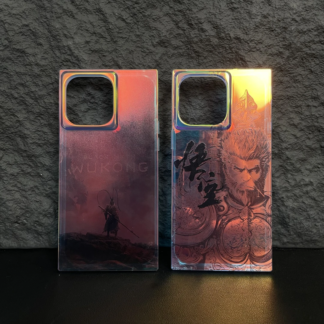 黑神话悟空镭射渐变适用苹果手机壳高清iphone手机壳全包创意包边