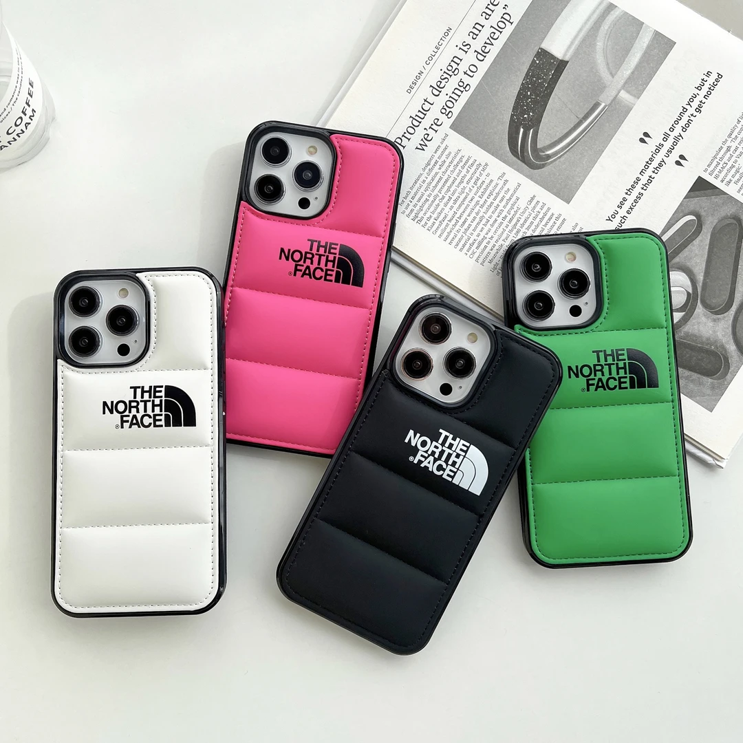 潮牌冬季棉服适用苹果14/13/12/11/iPhone15ProMax简约全包手机壳