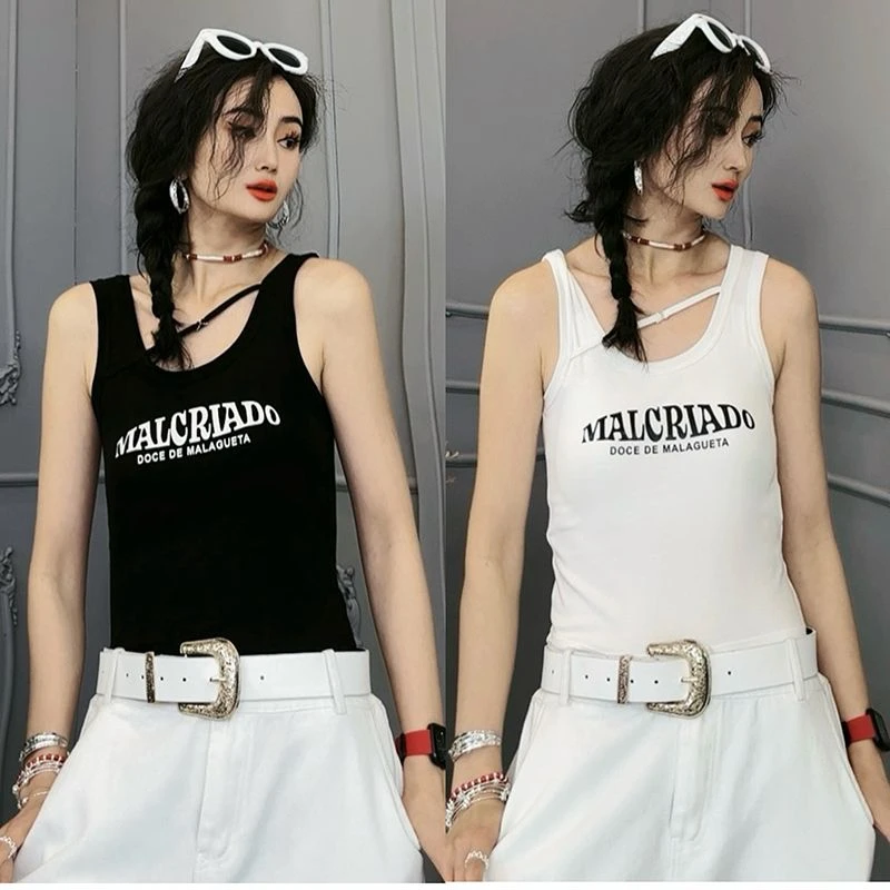 【亿火】夏季韩版网红修身单带运动性显瘦感紧身短款美背-2039