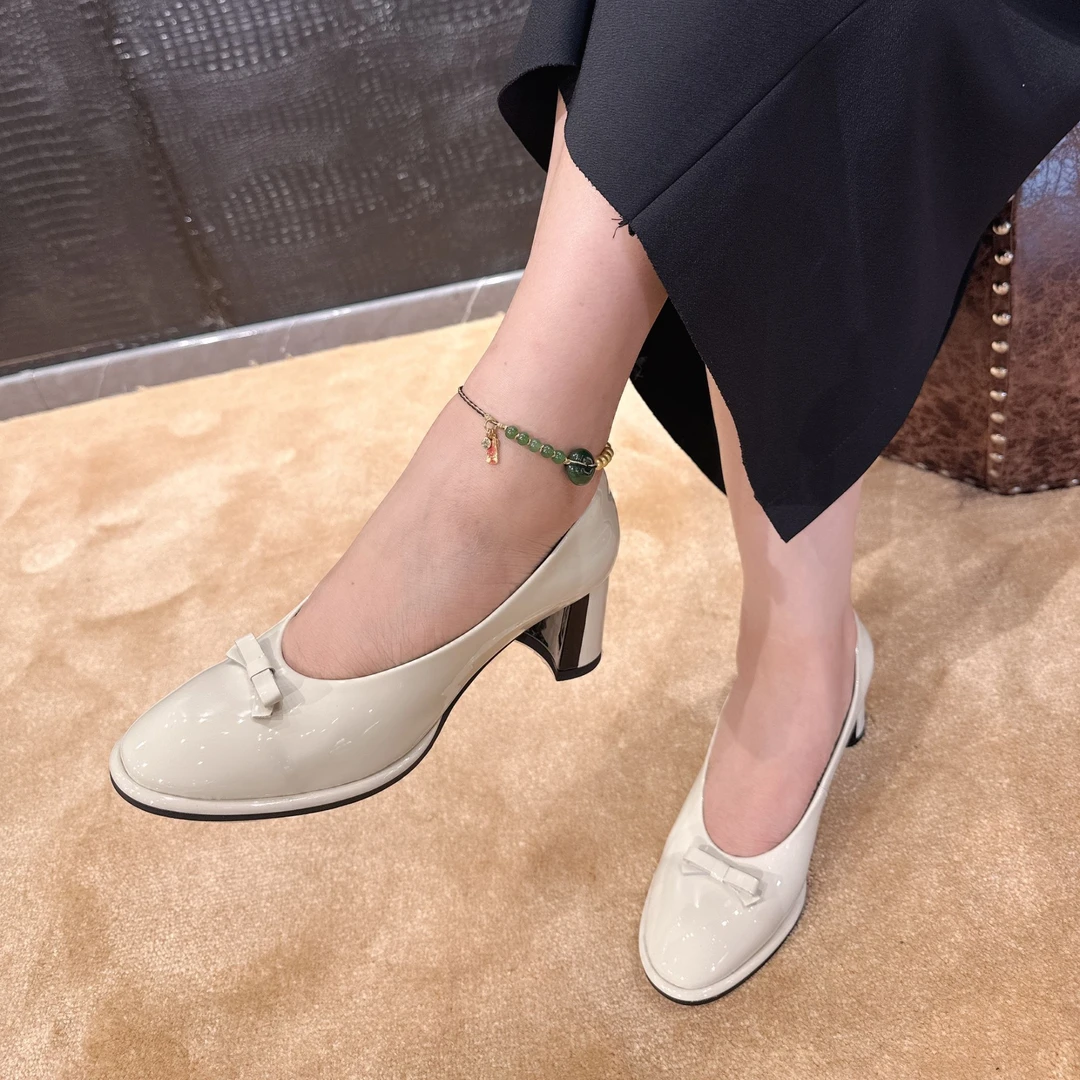 爱的睿气质中跟百搭粗跟鞋220058-6