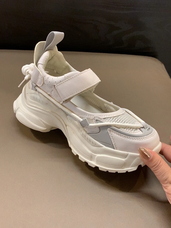 爱的睿休闲透气厚底网鞋