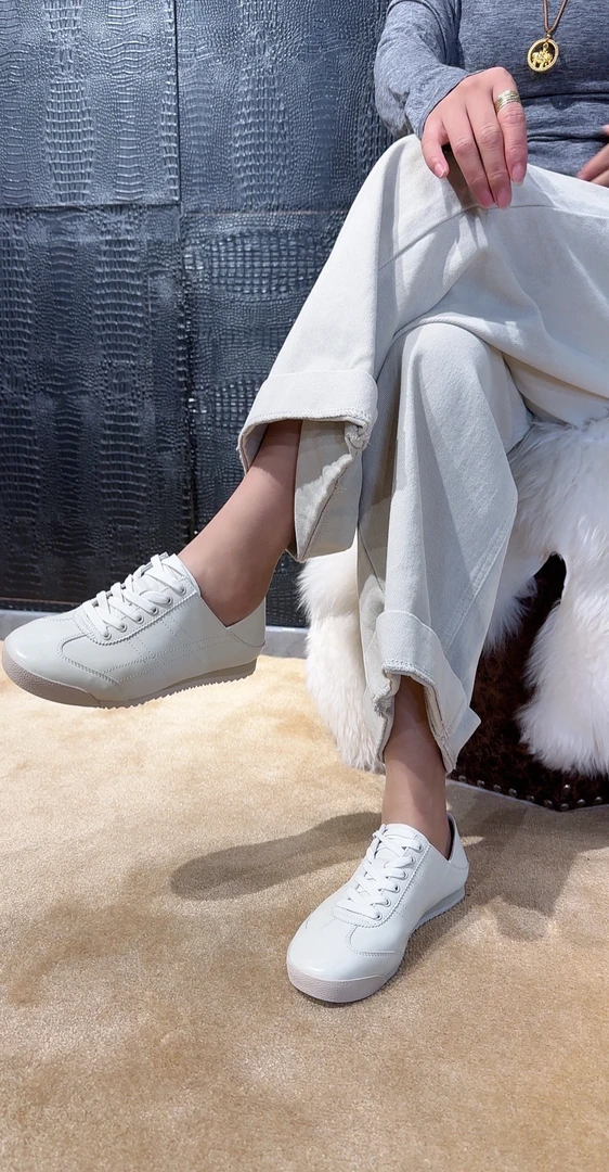 爱的睿时尚百搭真皮平底韩版鞋1052216