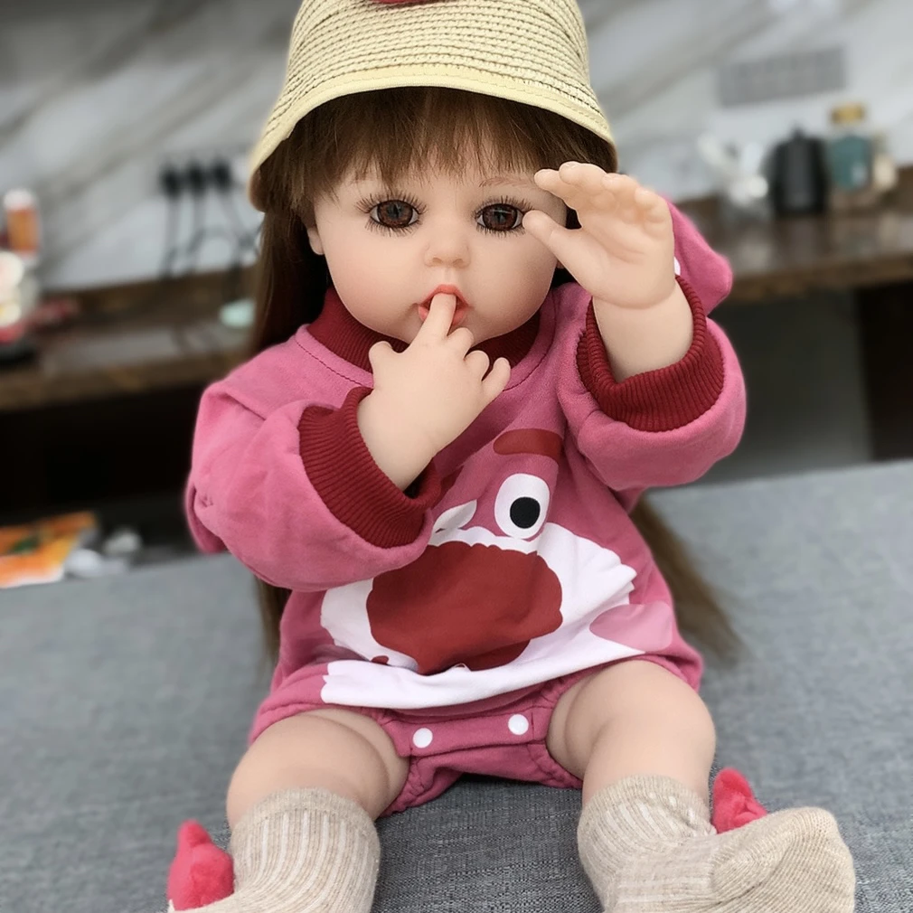 小桃子手工全搪胶重生娃娃陪伴玩具