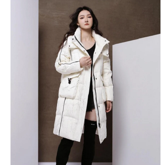 【格一专属】2024新冬款树枝纹长款羽绒服056