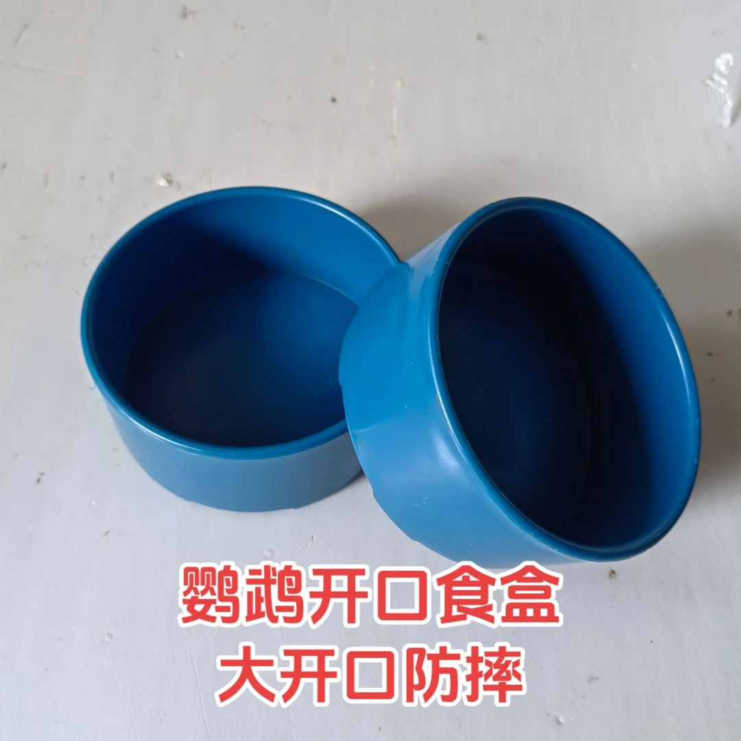 鹦鹉防摔大开口食盒塑料材质喂水喂粮洗澡通用
