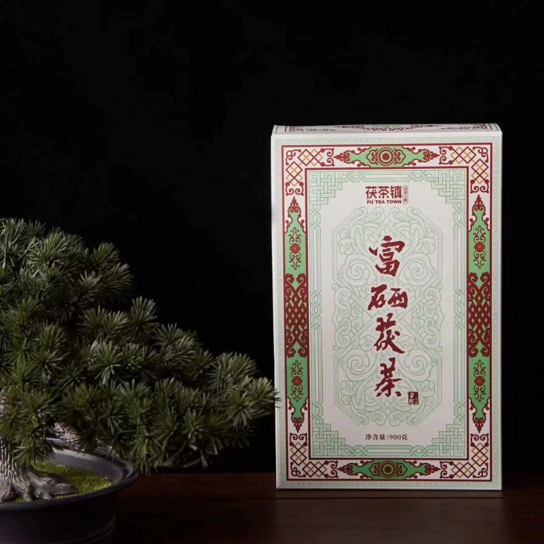 【茯 茶 镇】富硒茯茶 陕西-泾阳金花茯茶精品黑茶 / 900克