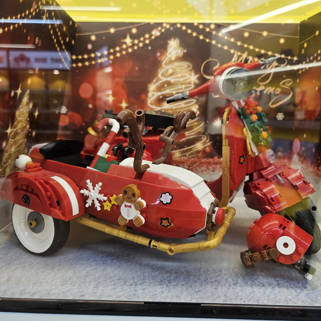贝乐迪积木圣诞摩托三蹦子